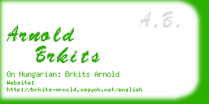 arnold brkits business card